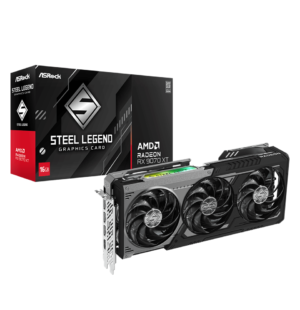 ASRock RX 9070 XT Steel Legend Dark 16GB | 3 Ventilatorji | Grafična Kartica