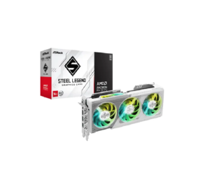 ASRock RX 9070 Steel Legend 16GB | GDDR6 | 3 Ventilatorji | Bela | Grafična Kartica