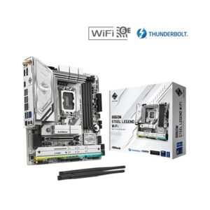 ASRock B860M Steel Legend WiFi | LGA 1851 | mATX | DDR5 | Bela | Matična Plošča