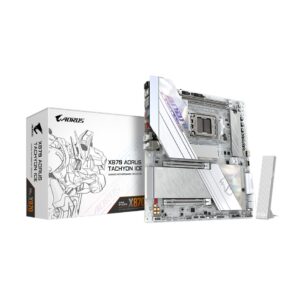 Gigabyte X870 AORUS Tachyon ICE | X870 | AM5 | ATX | DDR5 | Bela Matična Plošča