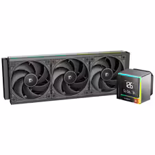 Sudokoo ENERGLO 360 | 360mm AiO Vodno Hlajenje | LCD Zaslon ARGB PWM | Intel LGA1851 AMD AM5 | Črni CPU Hladilnik