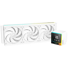 Sudokoo ENERGLO 360 | 360mm AiO Vodno Hlajenje Z LCD Zaslonom | ARGB PWM | Belo | Hladilnik Za Procesor