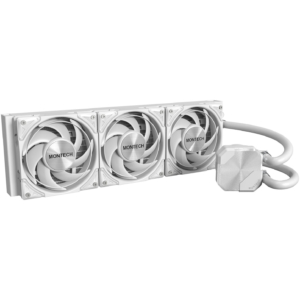 Montech HyperFlow Silent 360 White | 360mm | 3100RPM Črpalka | 3x 120mm PWM | Intel AMD | Belo Vodno Hlajenje