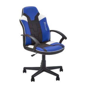 X Rocker Saturn | Modro-Črn | Nastavljiva Višina | Do 100 Kg | Gaming Pisarniški Stol Za Otroke In Najstnike