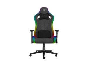 Genesis Trit 660 RGB | Siva | Zračno Blago | 2D Nasloni Za Roke | Memory Foam Blazini | Do 150 Kg | Gaming Stol