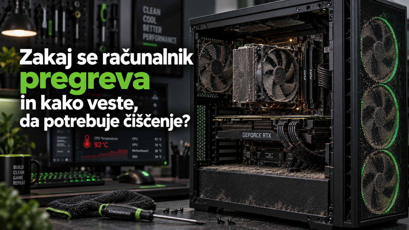 Zakaj se računalnik pregreva in kako veste, da potrebuje čiščenje