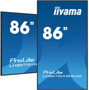 IIYAMA LFD LH8675UHS-B1AG | 218,44cm (86") | 3840x2160 | Android OS | IPS | 1iiSignage | FailOver | EShare Landscape | Portrait | Monitor na Dotik