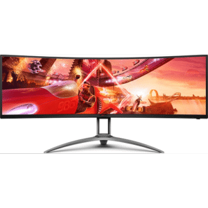 Monitor AOC AG493UCX2 | 124 cm (48,8") | 5120x1440 | 165Hz | LED | 3xHDMI DisplayPort 4xUSB3,0 | HAS | Zvočniki | FreeSync Premium Pro | Ukrivljen Gaming Monitor