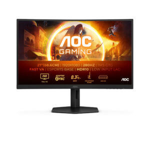 AOC C27G4ZXU | 68,6cm (27") | 280Hz | VA | FHD | 1ms | Adaptive Sync | Ukrivljen Gaming Monitor