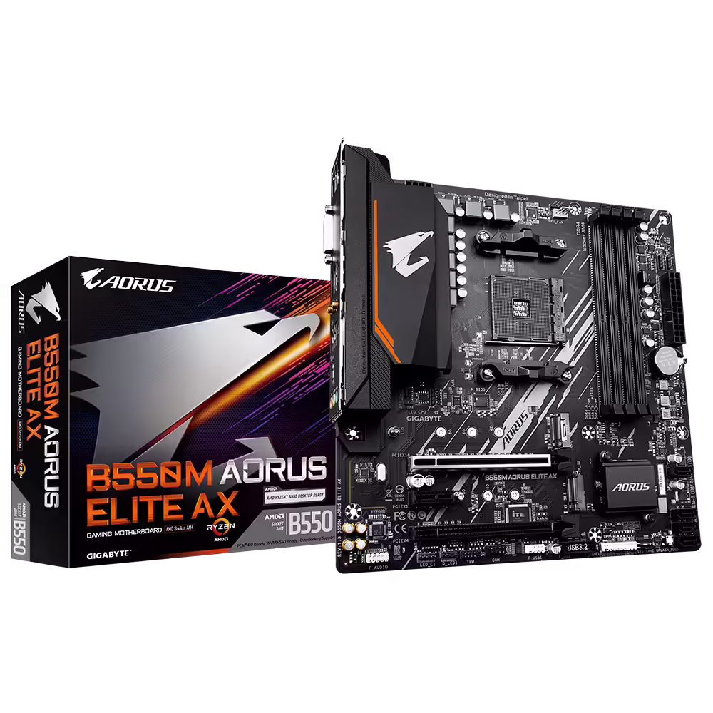 Gigabyte b550m aorus elite ax | ddr4 | sata3 | usb3. 2gen1 | hdmi | am4 | matx | matična plošča 1 Gigabyte b550m aorus elite ax, ddr4, sata3, usb3. 2gen1, hdmi, am4 matx komponentko