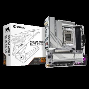 GIGABYTE B650M AORUS ELITE AX ICE | AM5 | mATX | DDR5 | SATA3 | USB3.2 Displayport | Matična Plošča