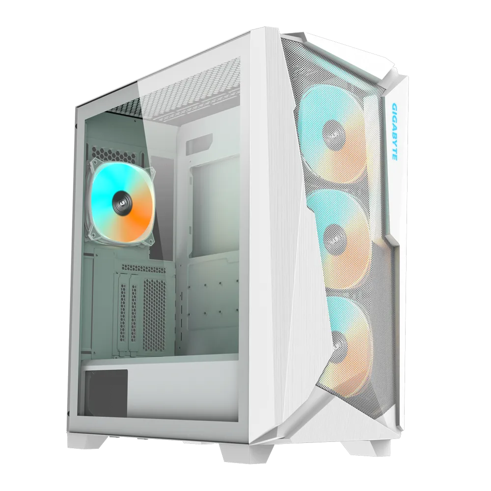 Gigabyte c301 | argb | kaljeno steklo | osvetljeno e-atx | belo | gaming ohišje 1 Gigabyte c301 glass usb 3. 1 gen2 type-c argb osvetljeno ohišje, e-atx belo komponentko