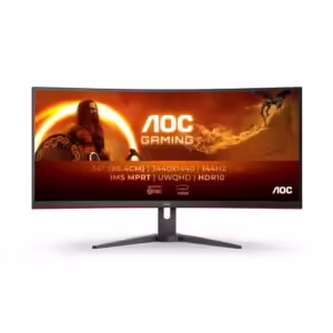 AOC Gaming CU34G2XE/BK | LED | 86,4cm (34") | 3440x1440 | 144Hz | VA | HDMI DisplayPort | Črno-Rdeč | Ukrivljen Gaming Monitor