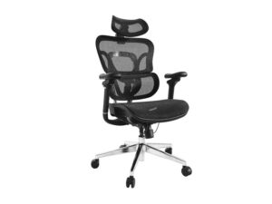 Equip 651051 Ergo | 4D Naslon Za Glavo In 3D Nasloni Za Roke | Črn Mrežast Ergonomski Pisarniški Stol