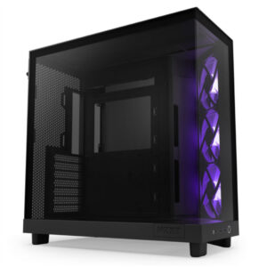 NZXT HF Flow | MidiATX | Kaljeno Steklo | Črna RGB | Računalniško Ohišje