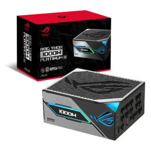 Asus ROG Thor III | 1000W | 80Plus Platinum | 94% | ATX | 140mm | Črna | 90YE00V3-B0NA00 | Modularni Napajalnik