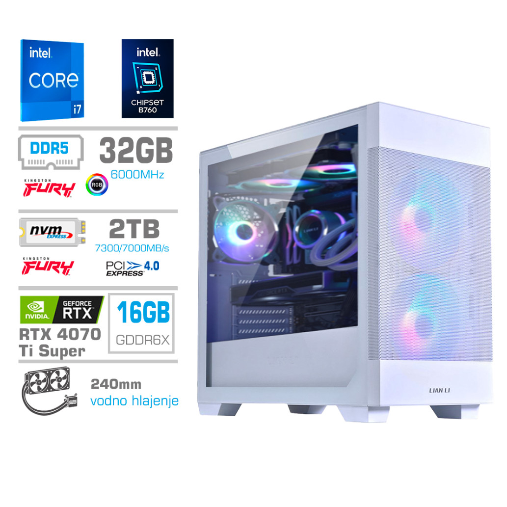 Računalnik mega mt s7x gamer i7-14700kf | rtx 4070 ti super | 32gb ddr5 | 2tb | 750w | brez os | bela | rgb | gaming računalnik 1 Računalnik mega mt s7x gamer i7-14700kf/rtx4070ti super/32gb-ddr5/2tb-4. 0/750w/brez os/bela rgb komponentko
