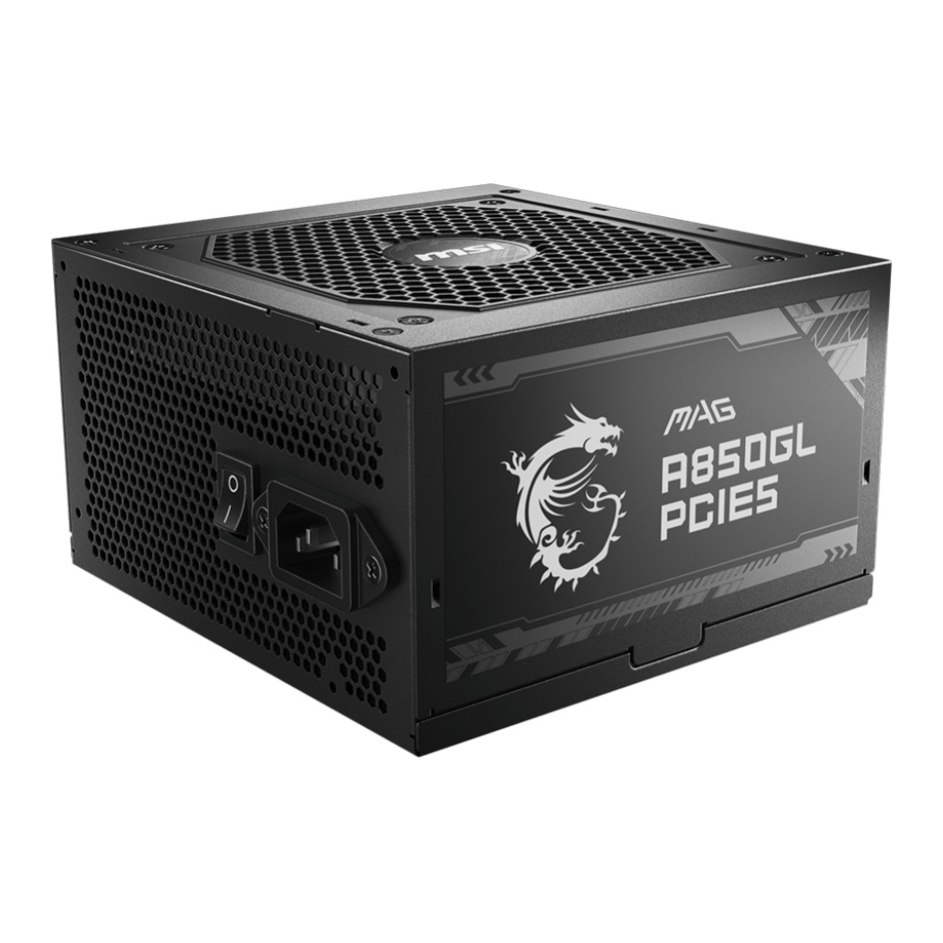 Msi mag a850gl | 850w | 80plus gold | črna | 306-7zp8a11-ce0 | modularni napajalnik 1 Napajalnik – 850w msi mag a850gl gold 80plus gold 90% atx3. 0 pcie-5. 0 ready modular 120mm črna (306-7zp8a11-ce0) komponentko