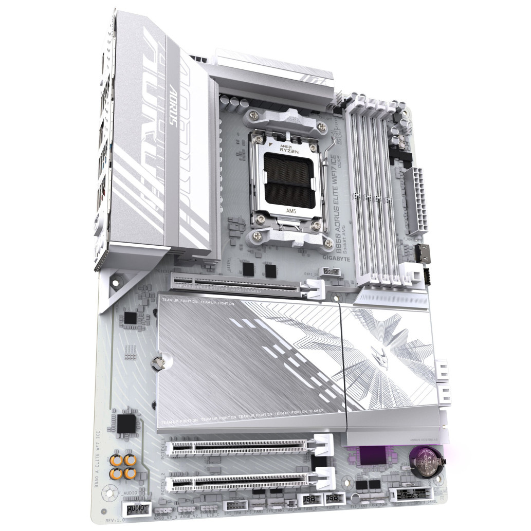 Gigabyte b850 aorus elite wifi 7 ice | atx | am5 | ddr5 | matična plošča 1 Osnovna plošča am5 gigabyte b850 aorus elite wifi 7 ice atx 1xhdmi 1. 4 1xdisplayport 1. 4 komponentko