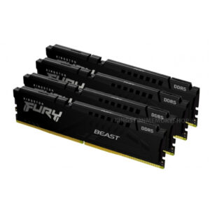 Kingston Fury Beast Black Fury 128GB | DDR5 | 5600MHz | CL40 KIT (4x32GB) | Črna | KF556C40BBK4-128 | Spomin