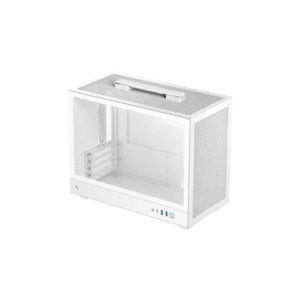 DeepCool CH160 PLUS WH | Micro-ATX Mini Tower | Kaljeno Steklo In Mesh Paneli | Ročaj Za Prenos | 240mm AIO Podpora | Belo Računalniško Ohišje