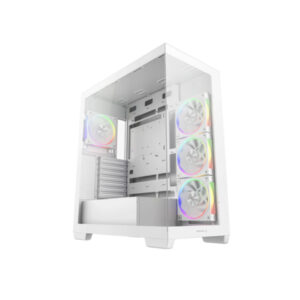 DeepCool CG580 4F V2 WH | ATX Midi-Tower | 270° Kaljeno Steklo | 4x ARGB PWM Ventilator | USB-C | Belo RGB Ohišje