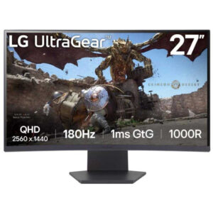 LG UltraGear | 68,6cm (27") | 2560x1440 | 180Hz | VA | 1ms | 2xHDMI DisplayPort | Pivot | sRGB99% | FreeSync Premium G-Sync Compatible | HDR10 | 27GS60QC | Ukrivljen Gaming Monitor