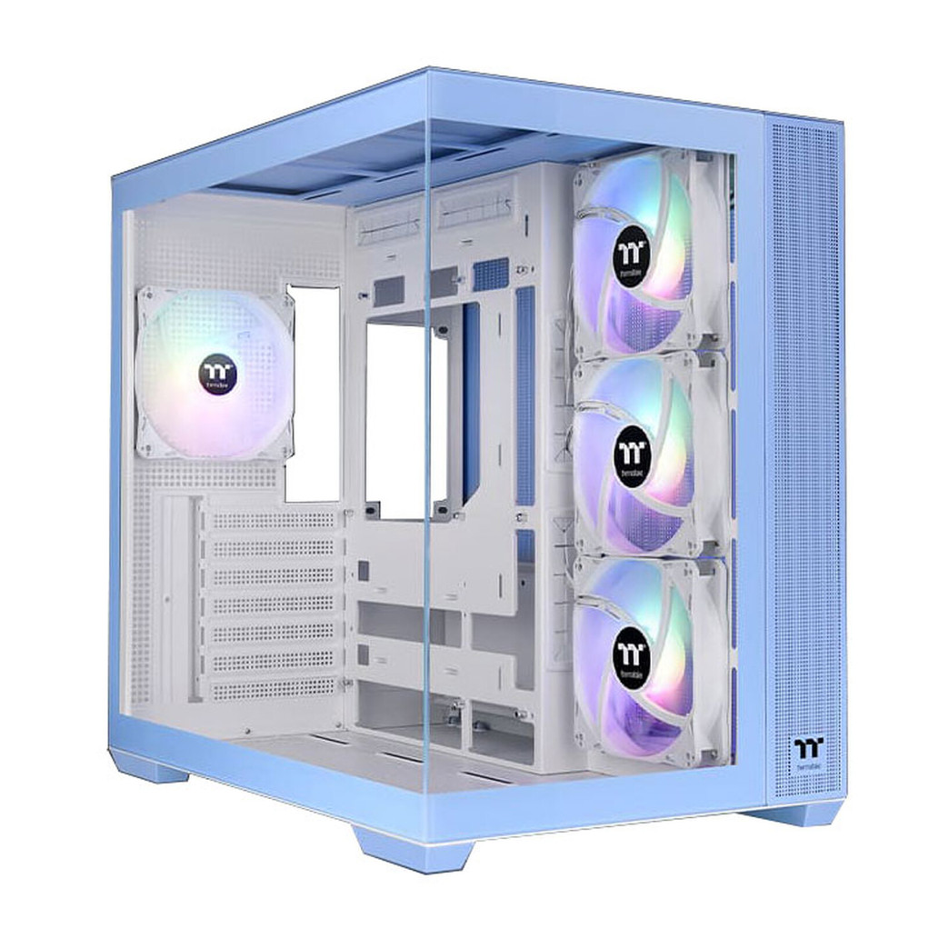 Thermaltake view 380 tg | midiatx | kaljeno steklo | modra argb | računalniško ohišje 1 Ohišje thermaltake view 380 tg midiatx – modra argb komponentko