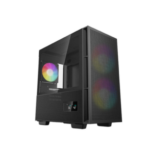 DeepCool CH360 DIGITAL | MicroATX | ARGB Ventilatorji In Digitalni Zaslon | Kaljeno Steklo | Črno Računalniško Ohišje