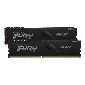 Kingston Fury Beast | 16GB (2x 8GB) | DDR4 | 3200MHz | CL16 | XMP2.0 | 1,35V | (KF432C16BBK2/16) | Črna | RAM Pomnilnik