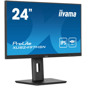 Iiyama ProLite XUB2497HSN-B2 | 60,5 cm (23,8") | 1920x1080 | 100Hz | IPS | 1ms | HDMI DisplayPort USB-C 65W DP-Out 4xUSB3.2 | Pivot | Zvočniki | sRGB99% | Poslovni Monitor