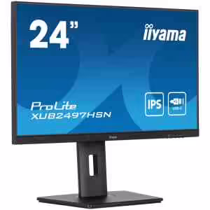 Iiyama ProLite XUB2497HSN-B2 | 60,5 cm (23,8") | 1920x1080 | 100Hz | IPS | 1ms | HDMI DisplayPort USB-C 65W DP-Out 4xUSB3.2 | Pivot | Zvočniki | sRGB99% | Poslovni Monitor
