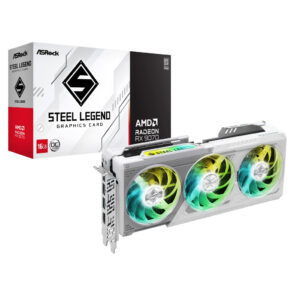 Asrock RX 9070 Steel Legend OC 16GB | GDDR6 | HDMI 3xDisplayport | 90-GA5EZZ-00UANF | Bela Grafična Kartica