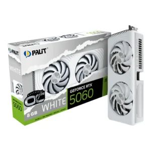 Palit GeForce RTX 5060 White OC NE75060U19P1-GB2063M | 8GB GDDR7 | DLSS 4 | Dual Fan | Bela Gaming Grafična Kartica