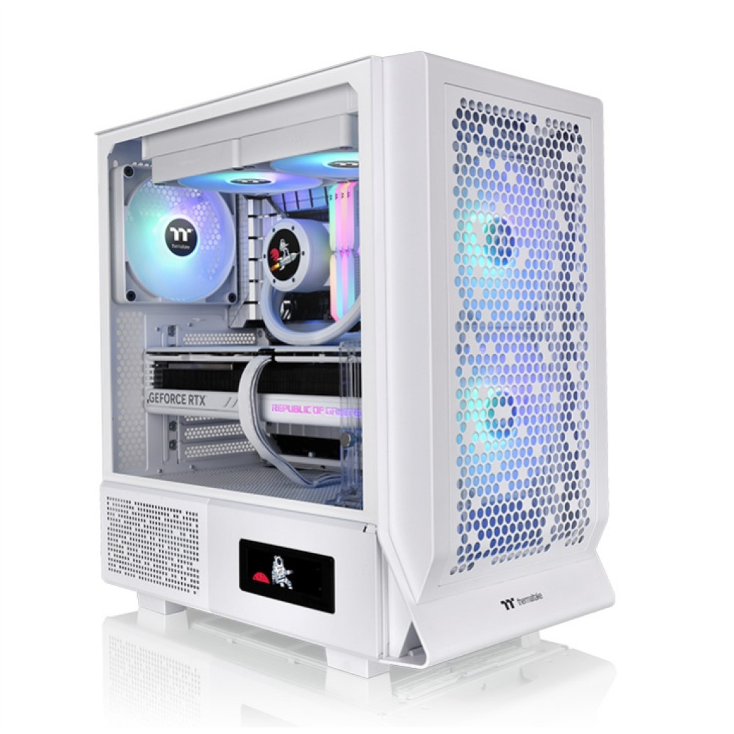 Thermaltake ceres 330 tg | midiatx | kaljeno steklo | bela argb | računalniško ohišje 1 Ohišje thermaltake ceres 330 tg midiatx – bela argb komponentko