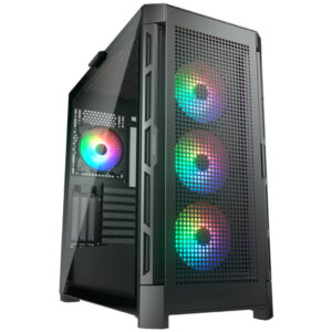 Cougar CGR-DUOFACE PRO RGB | Kaljeno Steklo | Črn | Ohišje