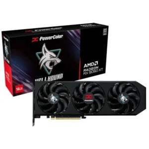 PowerColor Hellhound AMD Radeon RX 9060 XT OC 16G | 16GB GDDR6 128-Bit | FSR 4 In Triple Fan Hlajenje | Grafična Kartica