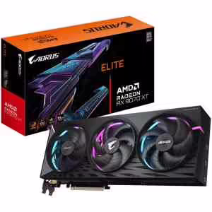 GigaByte AMD RX 9070 XT AORUS Elite 16GB | GDDR6 | 2xDisplayport 1.4a 2xHDMI 2.1 | GV-R9070XTAORUS E-16GD | Grafična Kartica