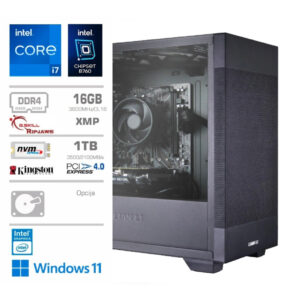 Računalnik MEGA MT S7X BUSINESS i7-13700 | Intel 770 | 16GB | 1TB | 750W | Win11Pro | Črna | Poslovni Računalnik