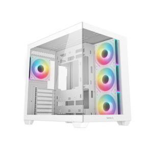 DeepCool CG530 4F WH | ATX Micro-ATX Mini-ITX | Panoramsko Kaljeno Steklo | 4x 120mm ARGB PWM | Belo Gaming Ohišje