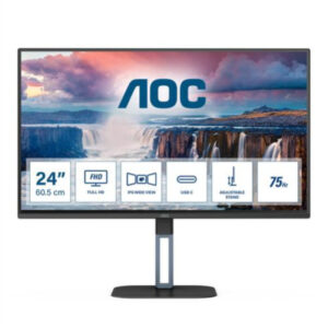 Monitor AOC 24V5C | 60,5 cm (23,8") | 1920x1080 | 75Hz | IPS | HDMI DisplayPort USB-C 4xUSB3.2 | Pivot | Zvočniki | FreeSync | Pisarniški Monitor