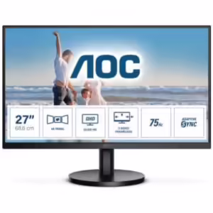 Monitor AOC Q27B3MA | 68,5 cm (27,0") | 2560x1440 | 75Hz | VA | 4ms | HDMI DisplayPort | Zvočniki | 6H | sRGB102% | Poslovni Monitor