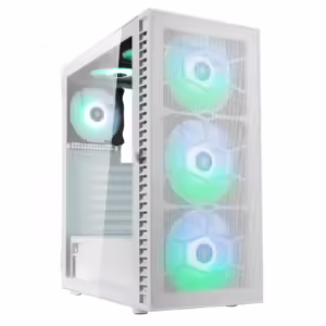 Kolink Observatory HF Mesh | Bela | 6x ARGB Ventilatorji | Mesh Sprednja Stranica | Kaljeno Steklo | Midi Tower Ohišje