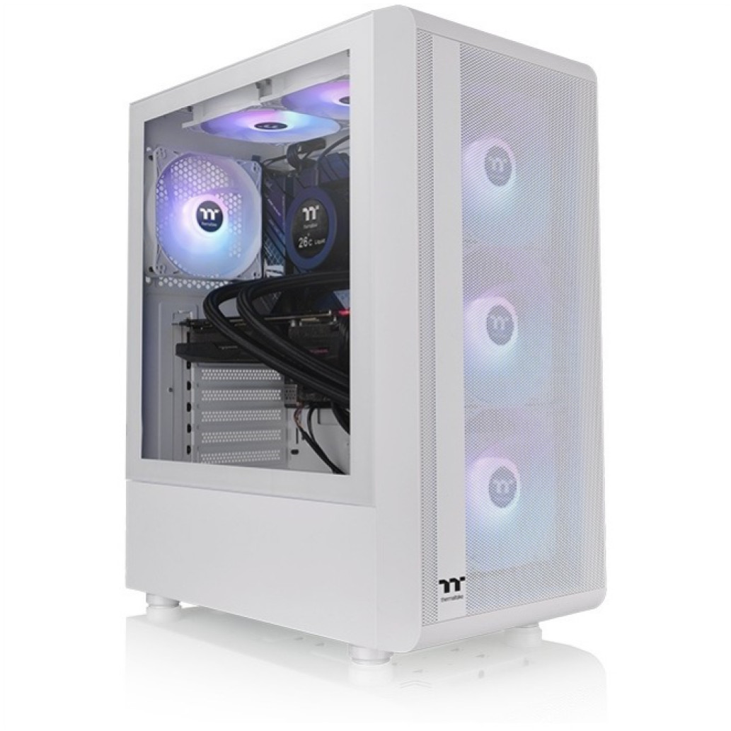 Thermaltake s200 tg | midiatx | bela | rgb | računalniško ohišje 1 Ohišje thermaltake s200 tg midiatx – bela rgb komponentko