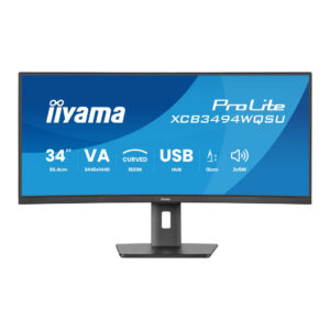 Iiyama ProLite KVM XCB3494WQSU-B1 | 86,4cm (34") | 3440x1440 | 120Hz | VA | 0,4ms | sRGB99% | FreeSync Premium | Ukrivljen Monitor