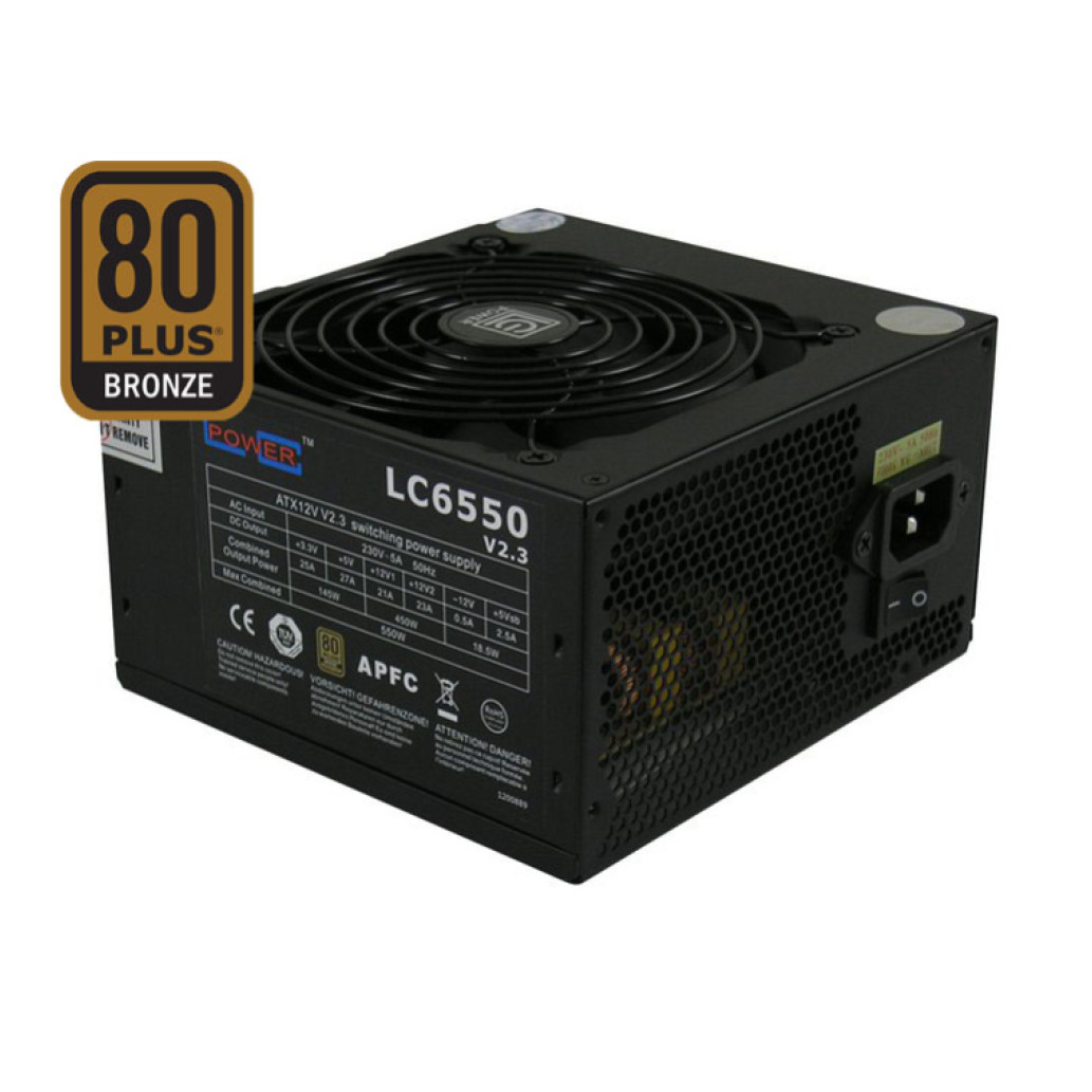 Lc power lc6550 v2. 3 | 80plus bronze | lc6550 v2. 3 | 550w | napajalnik 1 Napajalnik – 550w lc power lc6550 v2. 3 80plus bronze (lc6550 v2. 3) komponentko