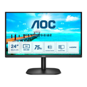 AOC 24B2XHM2 | 60,5 cm (23,8") | 1920x1080 | 75Hz | VA | 4ms | VGA | HDMI | 3H | Tanek in modern monitor