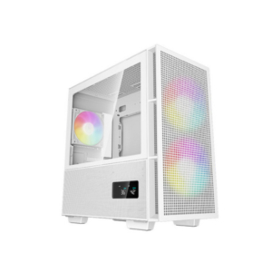 DeepCool CH360 DIGITAL WH | Belo MicroATX Ohišje | Digitalni Zaslon | 3X ARGB Ventilatorji | Kaljeno Steklo | Računalniško Ohišje