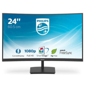 Philips | 60,5 cm (23,8") | 1920x1080 | Curved | 75Hz | VA | 4ms | VGA | HDMI | 3H | sRGB103% | FreeSync | 241E1SC | Monitor