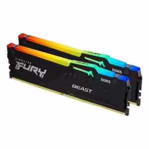 Kingston RGB LED Fury Beast | DDR5 | 32GB KIT (2x16GB) | 6000MHz | CL30 | XMP3.0 | 1,4V | Črna | KF560C30BBEAK2-32 | RAM Pomnilnik